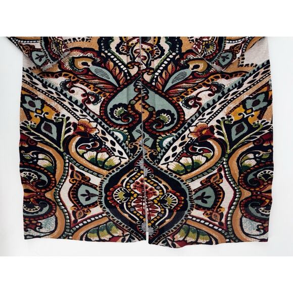 Chicos Womens Open Front Long Sweater Cardigan Medium (Size 1) Boho Earth Tones - Picture 4 of 11